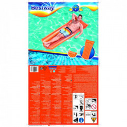 Bestway 44013 galleggiante da piscina e da spiaggia Blu, Arancione, Trasparente, Giallo Vinile Materassino galleggiante