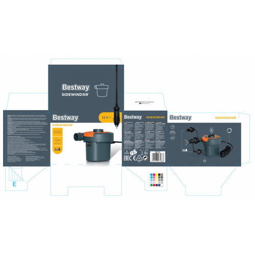 Bestway 62142 pompa ad aria elettrica 0,032 bar...