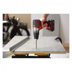 Black Decker BL188KB-QW - Trapano/Avvitatore a Percussione Brushless, 1.5 Ah, 27 W, 18 V, 28.050 colpi/min, 52 Nm, 2 Batterie