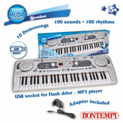 Bontempi Tastiera 54 tasti display con adattatore