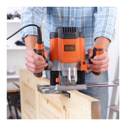 Black Decker KW1200EKA-QS - Fresatrice 1200W,...