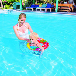 Bestway 36113 galleggiante da piscina e da spiaggia Blu, Arancione, Giallo Salvagente A fantasia Vinile