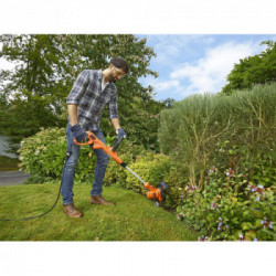 Black+Decker BESTA530C10-QS - Tagliabordi 550W, Ampiezza Taglio 30 cm, Filo 1,5 mm, Bordatura con Ruota + Prolunga 10 mt