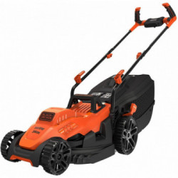 Black+Decker BEMW461BH-QS - Rasaerba 1400 W, Larghezza Taglio 34 cm, 6 Altezze Taglio 20-70 mm, Cesto 40 Lt., Impugnatura Bike