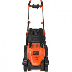 Black+Decker BEMW461BH-QS - Rasaerba 1400 W, Larghezza Taglio 34 cm, 6 Altezze Taglio 20-70 mm, Cesto 40 Lt., Impugnatura Bike