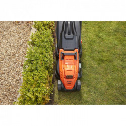 Black+Decker BEMW461BH-QS - Rasaerba 1400 W, Larghezza Taglio 34 cm, 6 Altezze Taglio 20-70 mm, Cesto 40 Lt., Impugnatura Bike