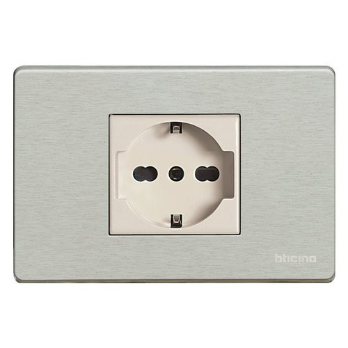 Placca rettangolare con modulo presa...