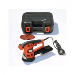 Black Decker KA191EK - Levigatrice Rotorbitale 480 W, Velocità 4000/12000 Giri/min (8000/24000 Oscillaz/min), Platorello 125 mm