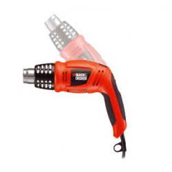 Black Decker KX1693-QS - Pistola Termica, 1800W, 3 Regolaz. Temperatura (130/380/560°), 3 Regolazioni Flusso Aria (200/350/450)