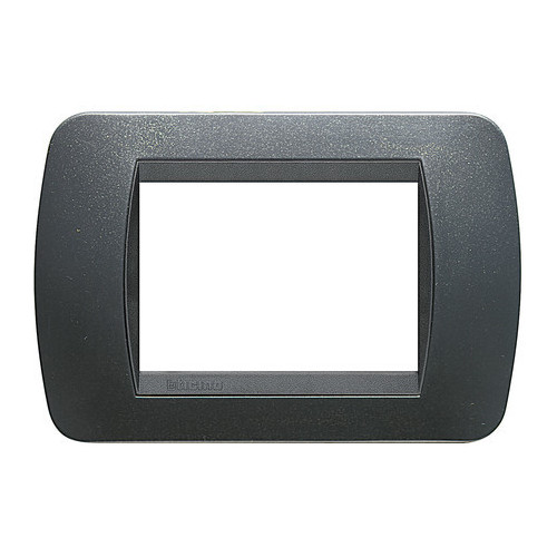bticino Placca 3p plastica acciaio s.