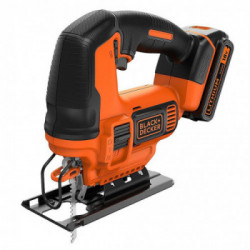 Black Decker BDCJS18-QW - Seghetto Alternativo a Batteria, 18V, 2 Ah, Azione pendolare, 1 Batteria, 0-2.500 Corse/min
