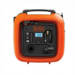 Black Decker ASI400-XJ - Compressore ad Aria, 11.03 Bar Pressione Max, Quadrante Digitale, Funziona a 12V (accendisigari auto)