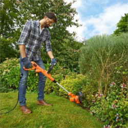 Black+Decker BESTA525-QS - Tagliabordi 450W, Ampiezza Taglio 25 cm, Filo Singolo 1,5 mm