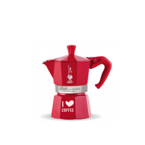 Bialetti Moka Express "I Love Coffee" 0,13 L Rosso