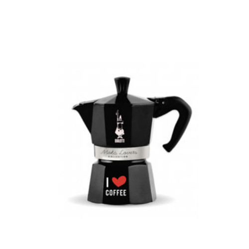 Bialetti Moka Express "I Love Coffee" 0,13 L Nero