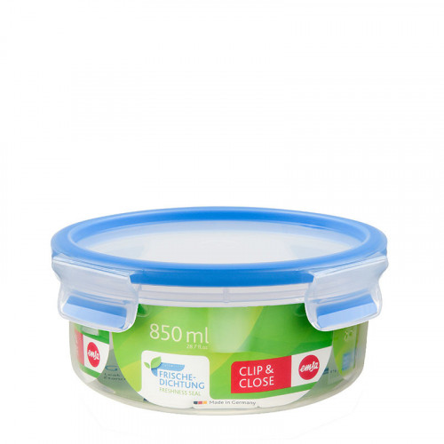 EMSA Clip & Close Rotondo Ciotola 0,85 L Blu,...