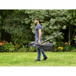 Black+Decker BEMW351-QS - Rasaerba 1000 W, Larghezza Taglio 32 cm, 3 Altezze Taglio 20-40-60 mm, Capacità Cesto 30 Lt.