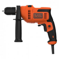 Black Decker BEH200-QS - Trapano a Percussione a Filo Compact 500W, Percussione 47.600 Colpi/Min, Mandrino 13 mm