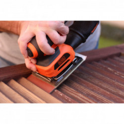 Black Decker KA401LA - Levigatrice Orbitale, 170 W, Velocità 14000 Giri/min (28.000 oscill./min), Aspirazione Integrata Polvere
