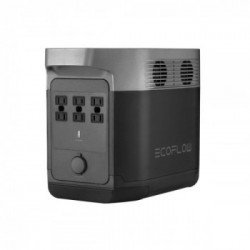EcoFlow DELTA Generatore Alimentatore mobile, Litio NCM, capacità 1260Wh, uscita 1800W, 11 porte, ricarica 1,6 ore, peso 14,4kg