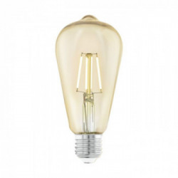 Eglo Lampadina E27 LED - HV 270lm, 1x4W Diffusore in Vetro, Finitura Ambra Ø6,4x14,2 cm