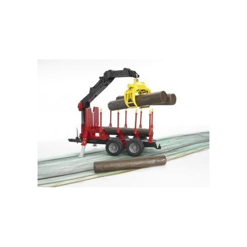 Bruder 02252 - Rimorchio per Trasporto Legno a...