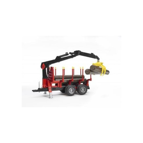 Bruder 02252 - Rimorchio per Trasporto Legno a...