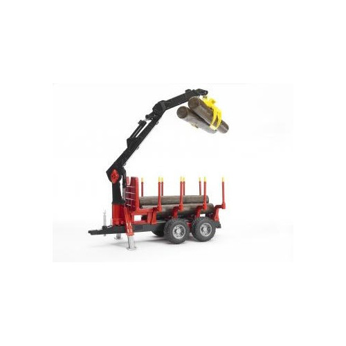 Bruder 02252 - Rimorchio per Trasporto Legno a...
