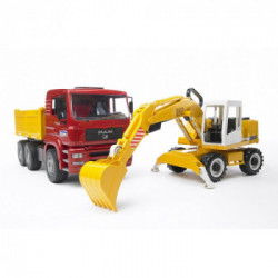 Bruder 02751 - Dumper MA TGA con Escavatore Liebherr
