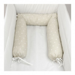 Baby Idea - Riduttore Cilindo per Lettino Stelle Beige 58SB