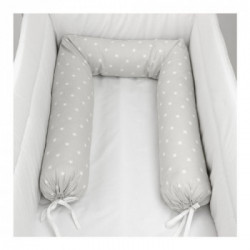Baby Idea - Riduttore Cilindo per Lettino Stelle Grigio 58SG