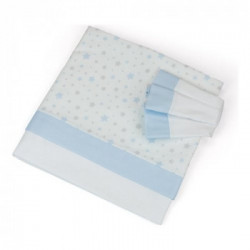 Baby Idea - Set Lenzuolino 3 pz Stelline Azzurro L2006AZ
