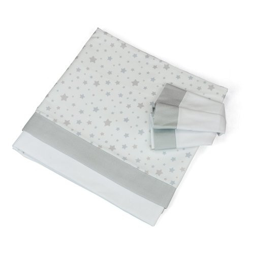 Baby Idea - Set Lenzuolino 3 pz Stelline Grigio...