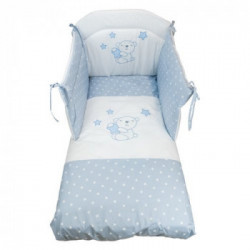 Baby Idea - Piumone + Kit lenzuolino Little Stelle Azzurro 30350/SA