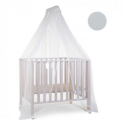 Baby Idea - Zanzariera con asta Tulle Bco-Grigi.6020GR
