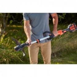Black+Decker BCSTE636L1-QW - Tagliabordi a Batteria, 36 V, 2,5 Ah, Taglio 33 cm, Filo Nylon 1,6 mm, Manico Telescopico