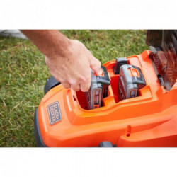 Black+Decker BCMW3318L2-QW - Rasaerba a Batteria, 18V-36V, Scocca 33 cm, Cesto 35 Lt. con 2 Batterie 2,5 Ah in Dotazione