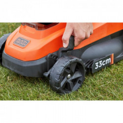 Black+Decker BCMW3318L2-QW - Rasaerba a Batteria, 18V-36V, Scocca 33 cm, Cesto 35 Lt. con 2 Batterie 2,5 Ah in Dotazione