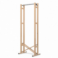 Foppapedretti 9900415306 Snake 60 - Appendiabiti Chiudibile con Supporto per Ometti, Naturale