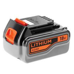 Black Decker BL4018-XJ - Batteria Litio 18V - 4.0Ah, Nero/Grigio/Arancione, 12.7 x 8.7 x 7.6 cm