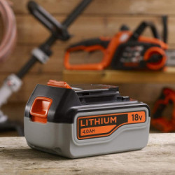 Black Decker BL4018-XJ - Batteria Litio 18V - 4.0Ah, Nero/Grigio/Arancione, 12.7 x 8.7 x 7.6 cm