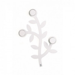 Foppapedretti Appendialbero - Appendiabiti da Parete, 3 Ganci, Bianco