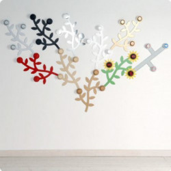 Foppapedretti Appendialbero - Appendiabiti da Parete, 3 Ganci, Bianco