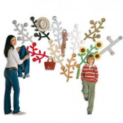 Foppapedretti Appendialbero - Appendiabiti da Parete, 3 Ganci, Bianco