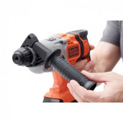 Black Decker BDC900E2K - Trapano/Tassellatore 18V SDS, 2.5 Ah, Litio, 2 Batterie, Mandrino a cremagliera, in Valigetta