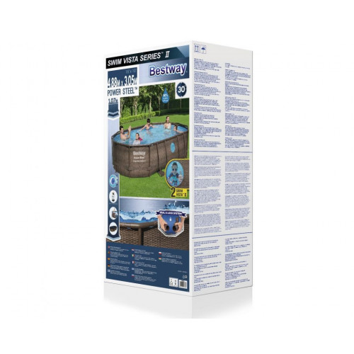 Bestway Power Steel Swim Vista Piscina Fuori...
