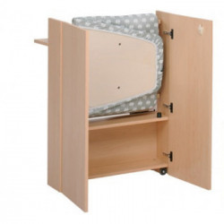 Foppapedretti Stiraemolla - Mobile con Piano da Stiro e d'Appoggio a Scomparsa con Ruote, Naturale