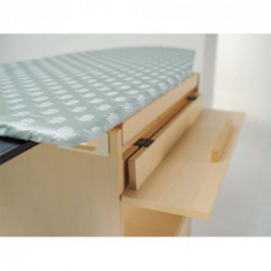 Foppapedretti Stiraemolla - Mobile con Piano da Stiro e d'Appoggio a Scomparsa con Ruote, Naturale