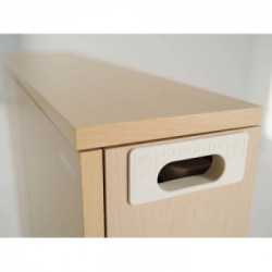 Foppapedretti Stiraemolla - Mobile con Piano da Stiro e d'Appoggio a Scomparsa con Ruote, Naturale