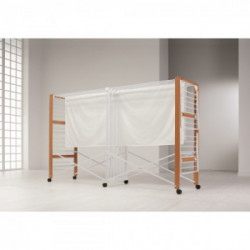 Foppapedretti Allungo - Stendibiancheria Allungabile, Ruote con Freno, Noce